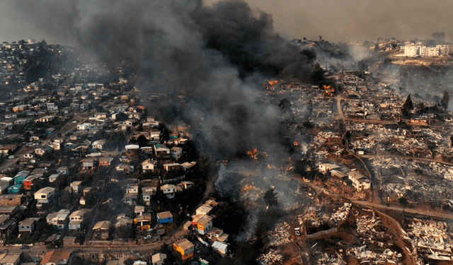 El Bono de Recuperación se entrega a los chilenos debido a los incendios en Valparaíso y Viña del Mar. Foto: AFP
