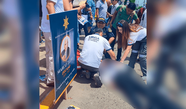  Luis Tudela fue atendido por el personal médico de la institución. Foto: difusión   