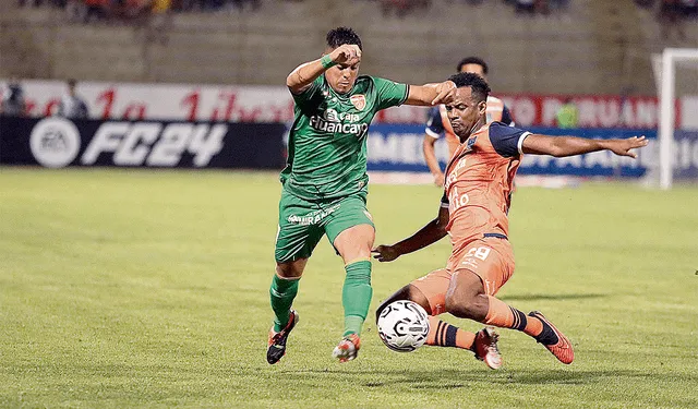  Reñido. Sport Huancayo luchó hasta donde pudo en Trujillo. Foto: Randy Reyes/La República   