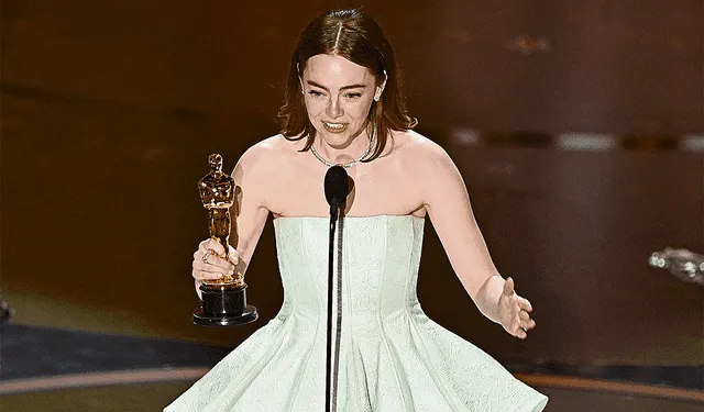  Emma Stone. Gana su segundo Óscar por Pobres criaturas. Foto: difusión   