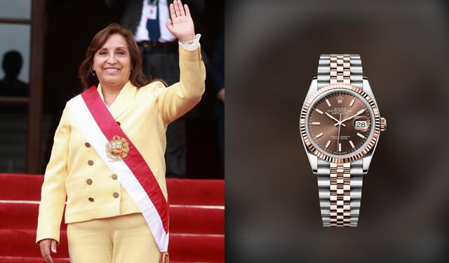 Puro lujo en la muñeca. El reloj Rolex de oro rosado usado por la presidenta tiene incrustaciones de diamantes y está valorizado en 15.000 dólares.   