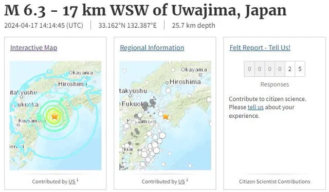 Japón es un país altamente sísmico. Foto: USGS   
