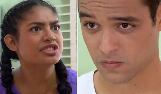 Cristóbal y July se pelearon por Laia en el último capítulo de 'Al fondo hay sitio'. Foto: composición LR/captura de América TV Cristóbal y July se pelearon por Laia en el último capítulo de 'Al fondo hay sitio'. Foto: composición LR/captura de América TV