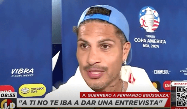  Paolo Guerrero jugó los 2 partidos de la selección peruana en la Copa América 2024. Foto: captura de Latina TV   