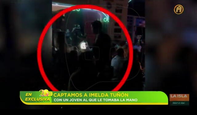 Imelda Tuñón fue captada por las cámaras del programa 'Ventaneando' en el estreno de "Aventurera" con un famoso político. <br>Foto: X VentaneandoUNO   
