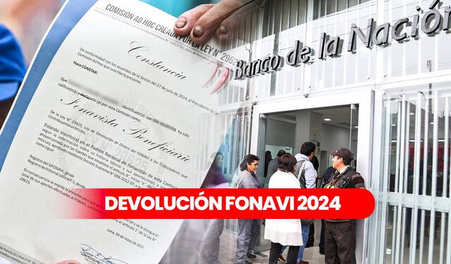 La devolución a los aportantes del Fonavi se realiza en el Banco de la Nación.    