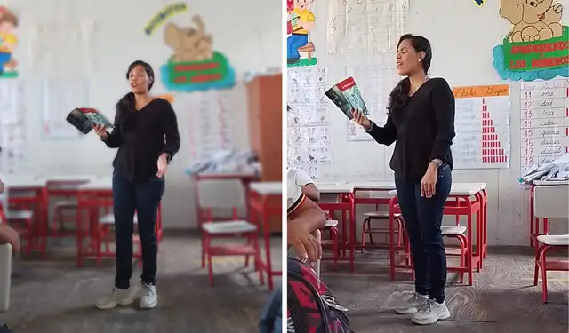  Esta gestora cultura dicta talleres literarios en colegios de Lambayeque. Foto: La correctora/Facebook   