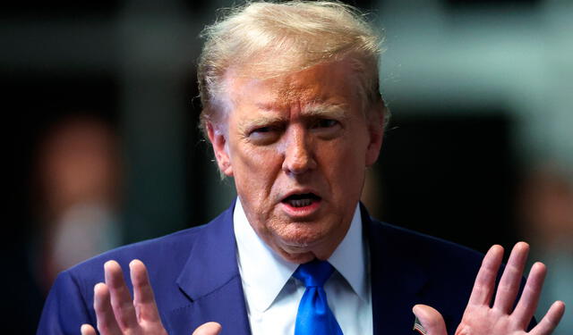 Donald Trump cuestiona gestión de Joe Biden y asegura que se encuentra en crisis tras el huracán Helene. Foto: AFP.   