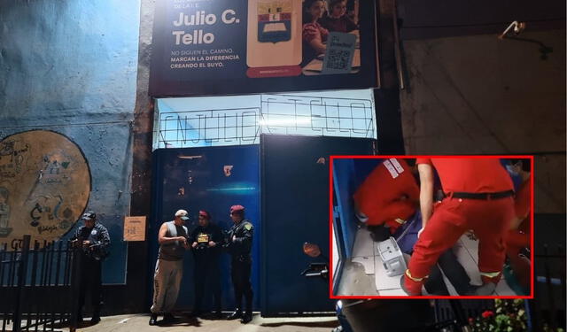 Un sujeto acribilló a un docente en colegio Julio C. Tello en Ate. Foto: Cristina Gálvez/LR 