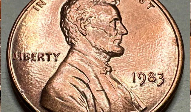 Un centavo de 1983 se vendió por sorprendentes US$26,000 en una subasta reciente. Este Lincoln Cent, acuñado erróneamente en bronce, es considerado extremadamente raro entre los coleccionistas. Foto: Amazon.   