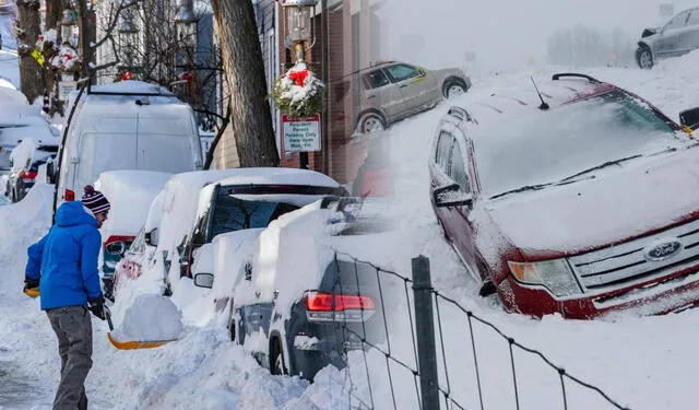 La tormenta de nieve afectará al norte del estado de Nueva York. Foto: composición LR.   