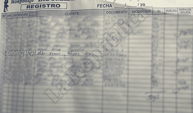 Suboficial PNP Darwin Condori se registró con nombre falso es Hotel Las Perlas. Foto: La República Suboficial PNP Darwin Condori se registró con nombre falso es Hotel Las Perlas. Foto: La República