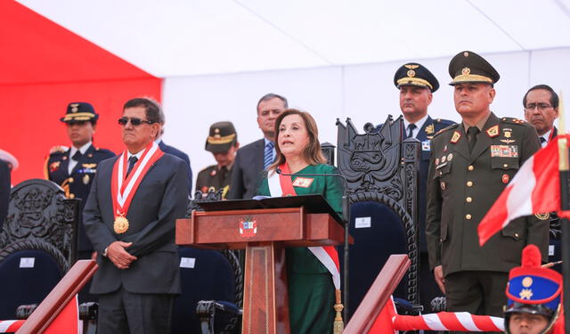  La presidenta Dina Boluarte se pronuncia luego de Pedro Castillo la llamara usurpadora y traidora. Foto: Presidencia.   