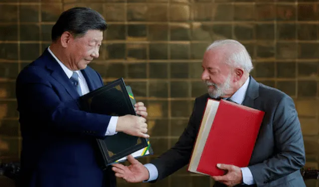 Xi Jinping y Lula da Silva. Foto: AFP Xi Jinping y Lula da Silva. Foto: AFP