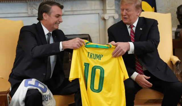  Donald Trump con el entonces presidente de Brasil, Jair Bolsonaro. Foto: Getty Images   