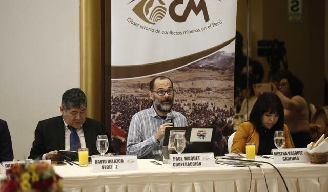  El Observatorio de Conflictos Mineros presentó un nuevo reporte que grafica las tendencias sociales en curso. Foto: Marco Cotrina/LR   