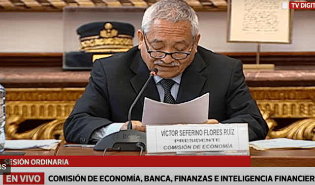  Víctor Flores (Fuerza Popular) declaró que no respalda nuevos retiros AFP. Foto: captura del Congreso   