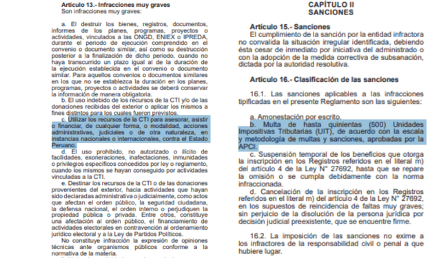 Sanciones. Sanciones.