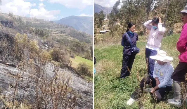 La víctima, un hombre de aproximadamente 80 años, no habría logrado escapar de las llamas. Foto: COER Pasco. La víctima, un hombre de aproximadamente 80 años, no habría logrado escapar de las llamas. Foto: COER Pasco.