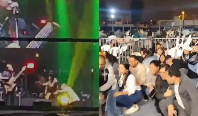  Momentos de la balacera en concierto de Agua Marina. Foto: difusión    
