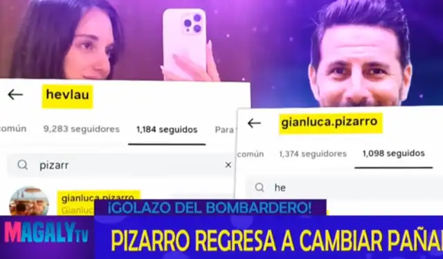 Cuentas de Instagram de Gianluca Pizarro y Helen Ballón. Foto: captura ATV