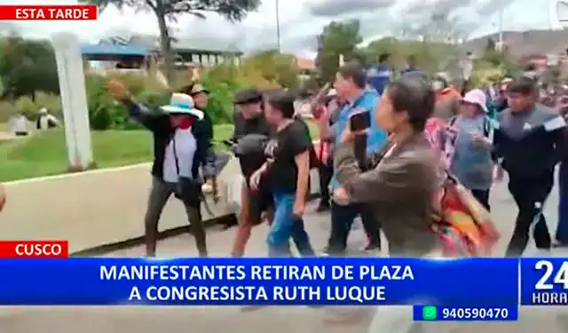 El programa '24 Horas' reportó la reprobación contra Luque en 2023. Fuente: YouTube/ Panamericana TV El programa '24 Horas' reportó la reprobación contra Luque en 2023. Fuente: YouTube/ Panamericana TV