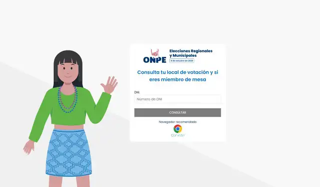 Así se ve la plataforma al ingresar: coloca tu DNI y obtendrás la información