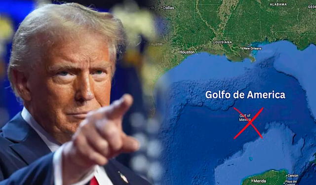 On his Inauguration day, Trump address the intention of changing the Gulf of Mexico to Gulf of America. Photo: LR composition   