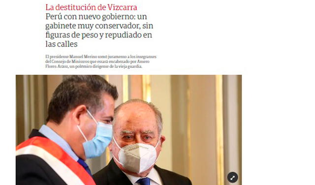 “Gabinete conservador, sin figuras de peso y repudiado en las calles”, informa medio Clarín sobre Perú