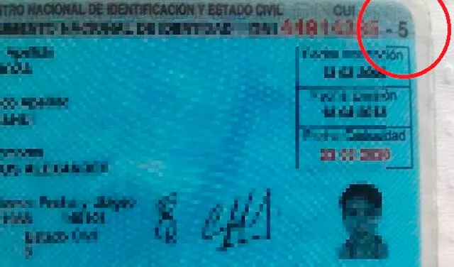 Dígito de identificación del DNI. Foto: La República