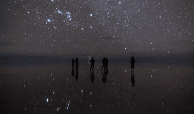 Salar de Uyuni de noche. Foto: Twitter / @UniversoPic
