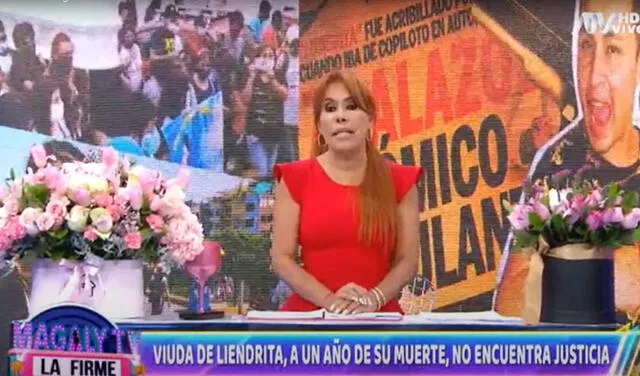 Magaly Medina lamenta la situación de la viuda de 'Liendrita'. Foto: captura/ATV