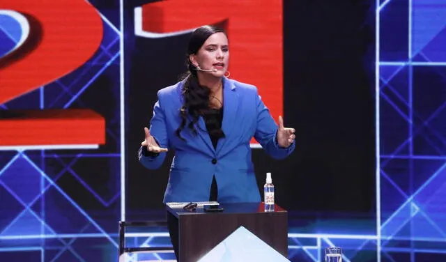 Verónika Mendoza en debate presidencial. Foto: Aldair Mejía/La República