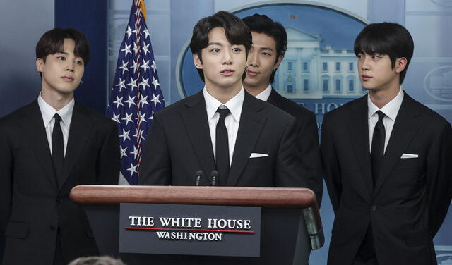 Así fue el discurso de BTS en la Casa Blanca. Foto: AFP