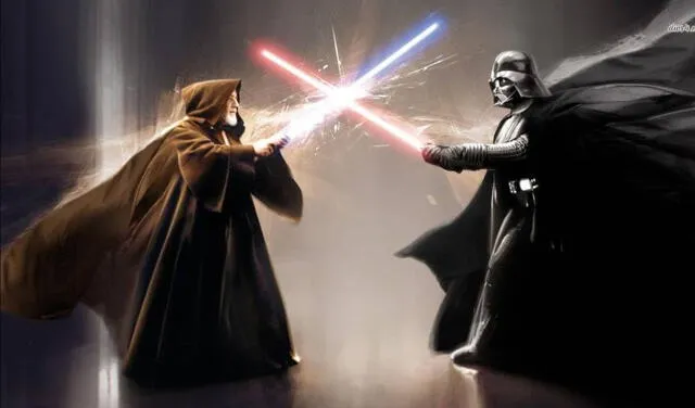 Obi-Wan contra Darth Vader en fanart