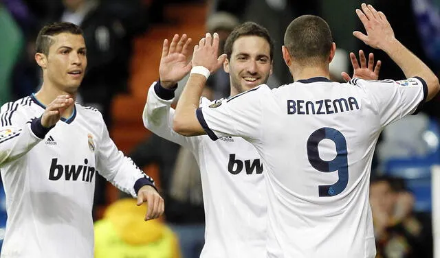 Higuaín formó dupla en la delantera del Real Madrid con el portugués. Foto: EFE