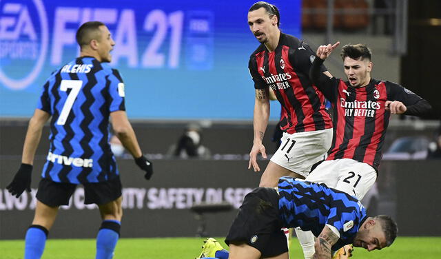 Inter ganó 3-0 al AC Milan en la última vez que se enfrentaron. Foto: AFP
