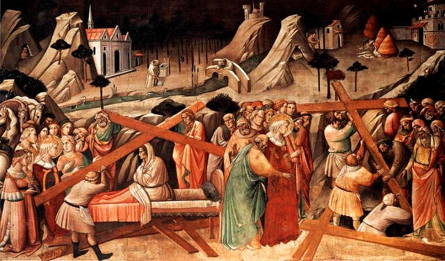 Según un relato, la verdadera cruz fue identificada al curar a una mujer enferma. Foto: Basilica di Santa Croce, Florencia