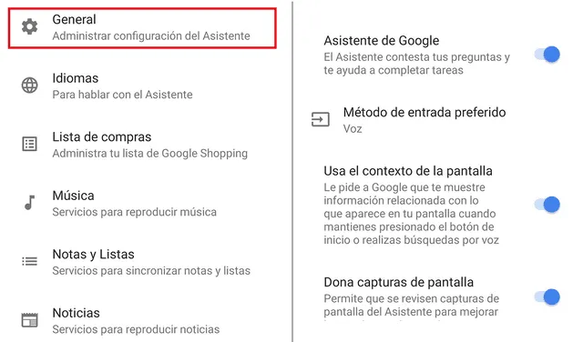 Activa las funciones de Google Assistant para hacer capturas de pantalla. Foto: La República