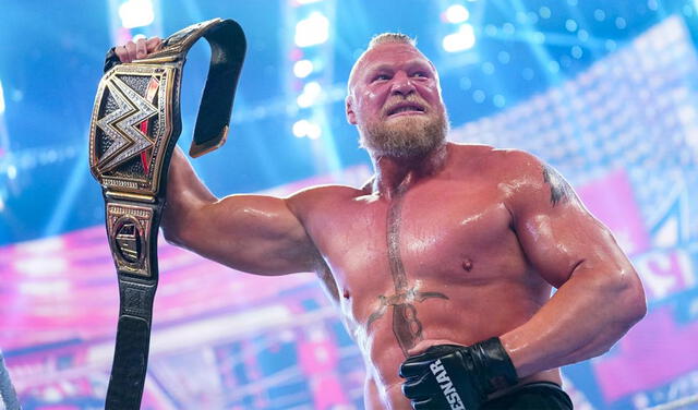 Brock Lesnar es el nuevo campeón mundial de WWE. Foto: WWE
