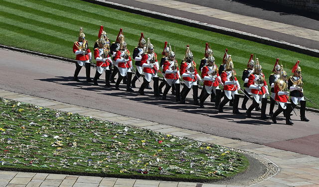 Preparativos para este sábado en el castillo de Windsor. Foto: AFP