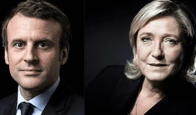 Los últimos sondeos de intención de voto atribuyen a Macron entre un 26 y un 27%, mientras que Le Pen recibiría el 24%. Foto: AFP