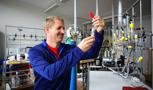 Henrik Grum Kjærgaard en el laboratorio. Foto: UCPH