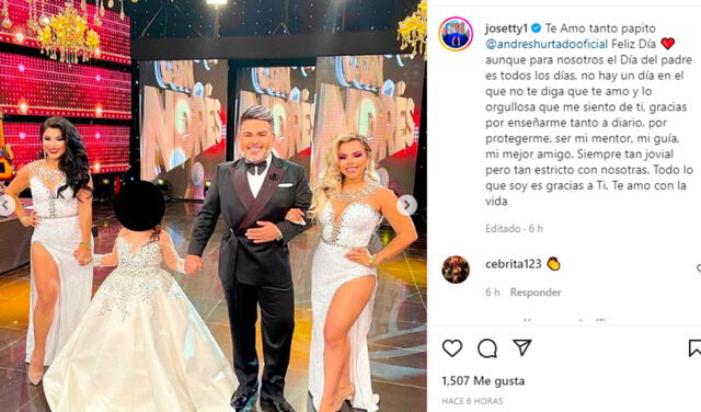 Mensaje de Josetty a Andrés Hurtado por el Día del Padre