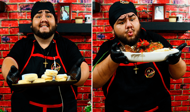 Con la preparación de un exquisito chicharrón de pollo, Gordichef se ganó el corazón de miles de cibernautas. Foto: captura de Facebook @AjiCausaOficial