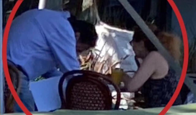 El expresidente se encontraba junto con su esposa comiendo en una mesa al aire libre de un centro comercial en Palo Alto. Foto: captura Latina