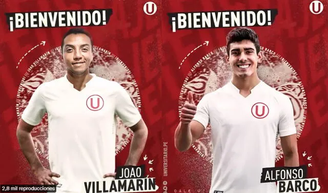 Joao Villamarín y Alfonso Barco son los primeros fichajes de la 'U'. Foto: Universitario