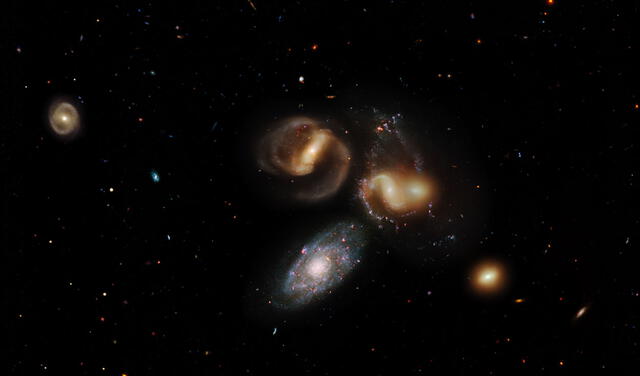 Quinteto de Stephan, captado por el Hubble. Foto: NASA / ESA