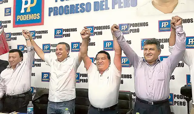 En riesgo. Podemos Perú también puede ser cancelado; solo tienen listas en 11 regiones. Foto: difusión