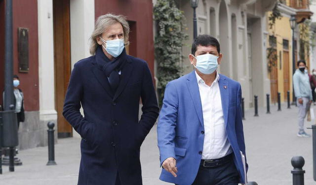 Ricardo Gareca asistió al Palacio de Gobierno junto a Agustín Lozano. Foto: Carlos Félix/GLR.